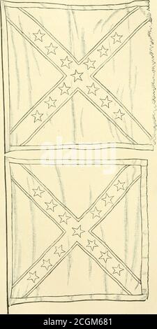 . Thirteenth regiment of New Hampshire volunteer infantry in the war of the rebellion, 1861-1865: a diary covering three years and a day . Battery Five. They are the personal property of the bravecaptors, and are now, 1887, preserved in the Capitol at Concord — theonly Confederate battle-flags in the custody of the State. The upper flag in the cut (worn a little) was captured by CorporalPeter Mitchell of K ; and the lower one (whole) by Sergeant James R.Morrison of K. At the request of the writer, Gen. A. D. Ayling, Adjutant General ofNew Hampshire, employed W. G. C. Kimball, Esq., of Concord, Stock Photo