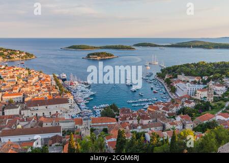Aerial view of Hvar island in Adriatic Sea, Croatia Stock Photo - Alamy