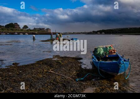 Gardo the last traditional salmon fishing station on the River Tweed. Stock Photo