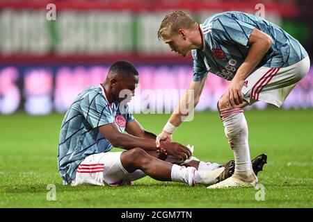 Nijmegen, Nederland. 11th Sep, 2020. NIJMEGEN, 11-09-2020, Stadium De Goffert, Dutch Keuken Kampioen Divisie, football, Season 2020/2021, Jong Ajax players disappointed after the 2-1 loss against NEC Credit: Pro Shots/Alamy Live News Stock Photo