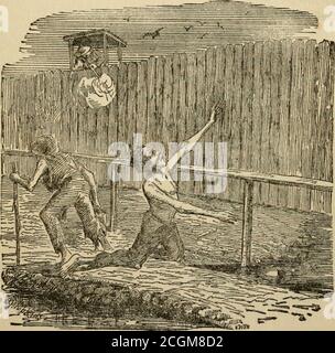 . Andersonville : a story of Rebel military prisons, fifteen months a guest of the so-called southern confederacy : a private soldier's experience in Richmond, Andersonville, Savannah, Millen, Blackshear, and Florence . ^ would dropinto what he was cooking, and the utmost care could not pre-vent a mess of food from being contaminated with them. All the water that we had to use was that in the creek whichflowed through this seething mass of corruption, and receivedits sewerage. IIow pure the water was when it came into the. SHOT AT THE CREEK BT THE GUARD. Stockade was a question. We always beli Stock Photo