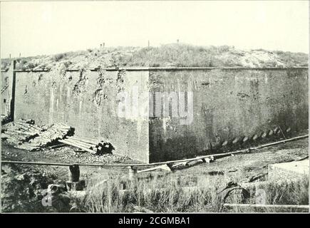 The battered walls of Fort Morgan, Mobile Bay, in 1864,from the book ...