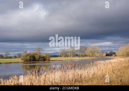 Wintertime at Croome park, Croome Court, Worcestershire, England, Uk Stock Photo