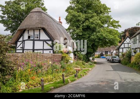 Elmley Castle, a timber framed village in Worcestershire, England, UK Stock Photo