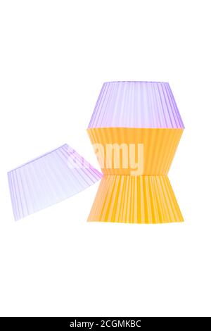 Still life of isolated cupcake cups Stock Photo