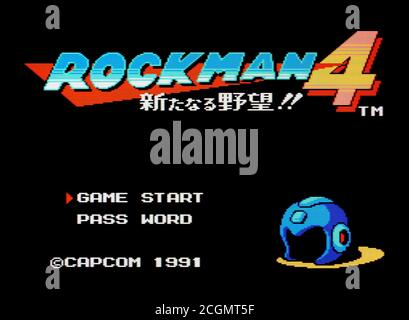 Rockman 4 - Nintendo Entertainment System - NES Videogame - Editorial use only Stock Photo