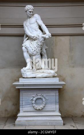 Hercules by Giovanni Baratta in Rosenborg Castle Garden Stock Photo