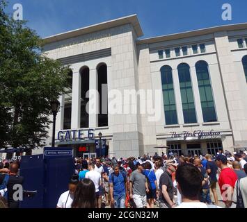 Gate 8 entrance to Yankee Stadium, just across the street …