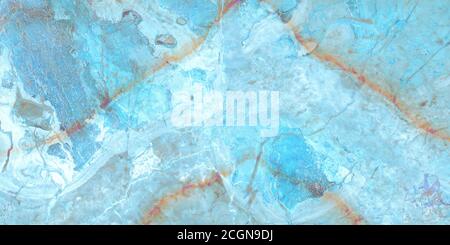 Luxurious Aqua Tone onyx marble with golden veins high resolution, Turquoise Green marble, polished slice mineral, blue water in swimming pool rippled Stock Photo