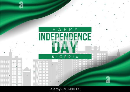 1st October Nigeria Independence Day template. vector illustration Stock Vector