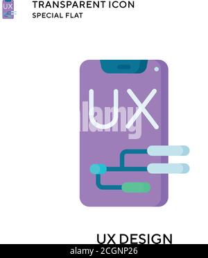 Ux design vector icon. Flat style illustration. EPS 10 vector. Stock Vector