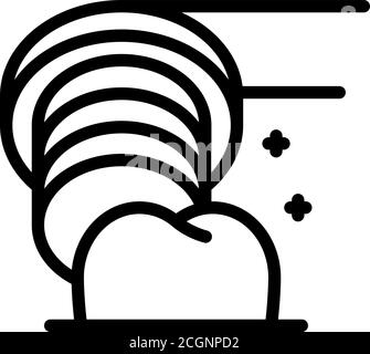 Electric toothbrush energy icon, outline style Stock Vector