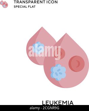 Leukemia vector icon. Flat style illustration. EPS 10 vector. Stock Vector