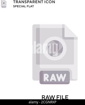 Raw file vector icon. Flat style illustration. EPS 10 vector. Stock Vector