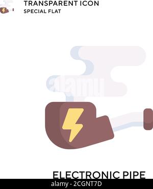 Electronic pipe vector icon. Flat style illustration. EPS 10 vector. Stock Vector