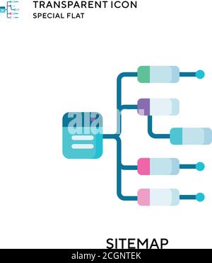 Sitemap vector icon. Flat style illustration. EPS 10 vector. Stock Vector