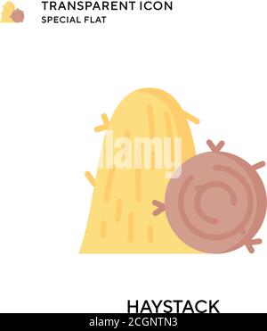 Haystack vector icon. Flat style illustration. EPS 10 vector. Stock Vector