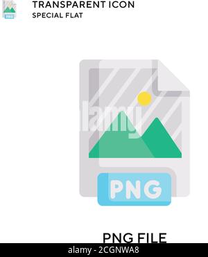 Png file vector icon. Flat style illustration. EPS 10 vector. Stock Vector