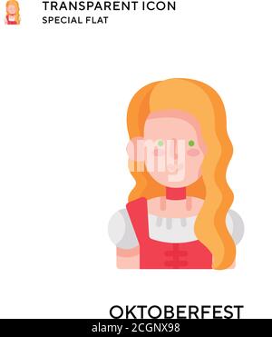 Oktoberfest vector icon. Flat style illustration. EPS 10 vector. Stock Vector