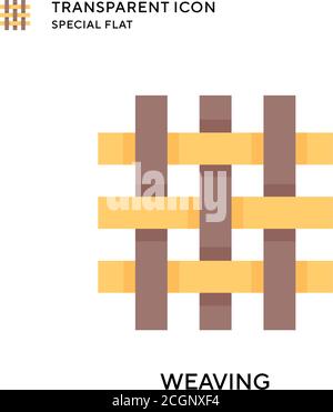 Weaving vector icon. Flat style illustration. EPS 10 vector. Stock Vector
