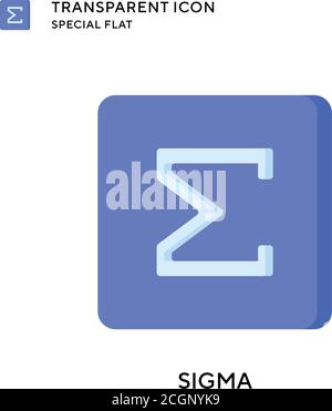 Sigma vector icon. Flat style illustration. EPS 10 vector. Stock Vector