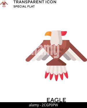 Eagle vector icon. Flat style illustration. EPS 10 vector. Stock Vector