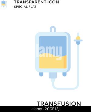 Transfusion vector icon. Flat style illustration. EPS 10 vector. Stock Vector