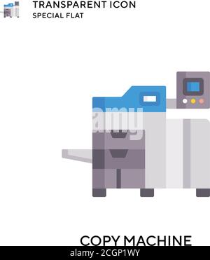 Copy machine vector icon. Flat style illustration. EPS 10 vector. Stock Vector