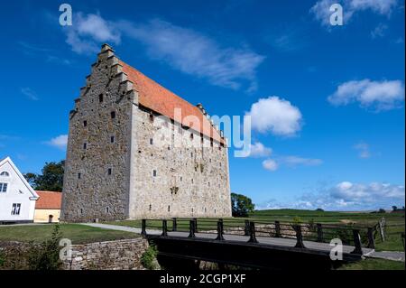 The medieval fortress and castle of Glimmingehus in Österlen, Sweden, on a clear summer day Stock Photo