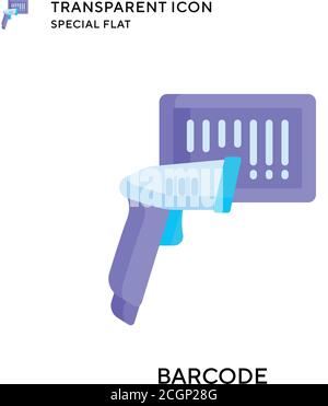 Barcode vector icon. Flat style illustration. EPS 10 vector. Stock Vector