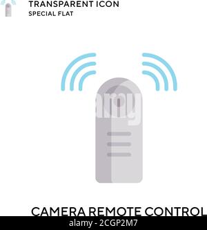 Camera remote control vector icon. Flat style illustration. EPS 10 vector. Stock Vector