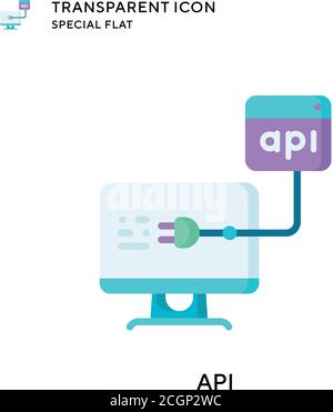 Api vector icon. Flat style illustration. EPS 10 vector. Stock Vector