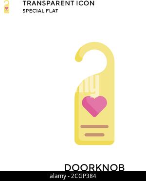 Doorknob vector icon. Flat style illustration. EPS 10 vector. Stock Vector