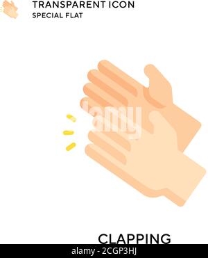 Clapping vector icon. Flat style illustration. EPS 10 vector. Stock Vector