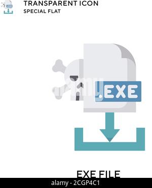 Exe file vector icon. Flat style illustration. EPS 10 vector. Stock Vector