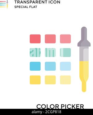 Color picker vector icon. Flat style illustration. EPS 10 vector. Stock Vector