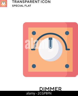 Dimmer vector icon. Flat style illustration. EPS 10 vector. Stock Vector