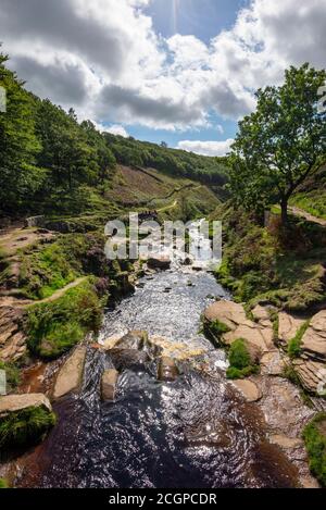 Three Shires Head, Axe Edge Moor, Peak District, England. Stock Photo