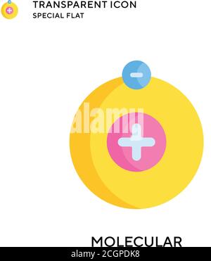 Molecular vector icon. Flat style illustration. EPS 10 vector. Stock Vector