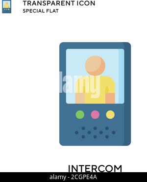 Intercom vector icon. Flat style illustration. EPS 10 vector. Stock Vector