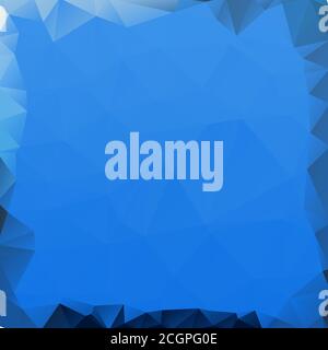 Grey & White Triangular Frame On Low Poly Geometric Blue Polygonal Background Vector Illustration Stock Vector