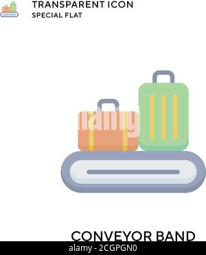 Conveyor band vector icon. Flat style illustration. EPS 10 vector. Stock Vector