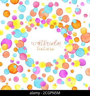 Confetti frame. Watercolor confetti background. Party concept. Vector illustration Stock Vector