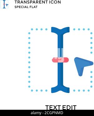 Text edit vector icon. Flat style illustration. EPS 10 vector. Stock Vector
