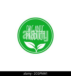 Organic food label and high quality product badge. Emblem for cafe, packaging etc. Vector illustration Stock Vector