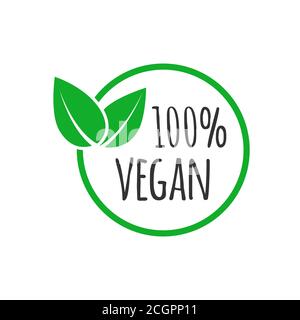 Organic vegan design template. Raw, healthy food badge Stock Vector