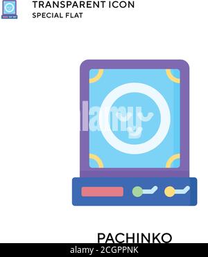 Pachinko vector icon. Flat style illustration. EPS 10 vector. Stock Vector