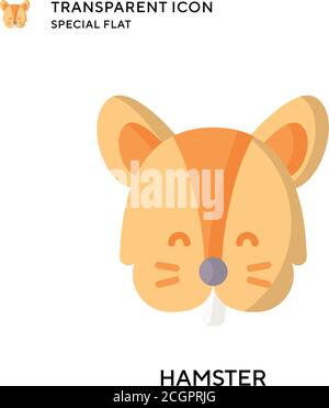 Hamster vector icon. Flat style illustration. EPS 10 vector. Stock Vector