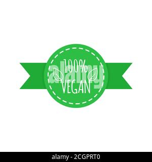 Vegan food icon. Vector elements for labels, logos, badges, stickers Stock Vector