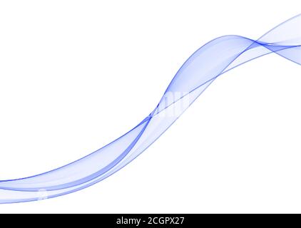 Blue abstract wave. Curved abstract lines. eps 10 Stock Vector